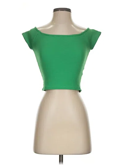Pre-owned Pull & Bear Tube Top Green Strapless Neckline Tops