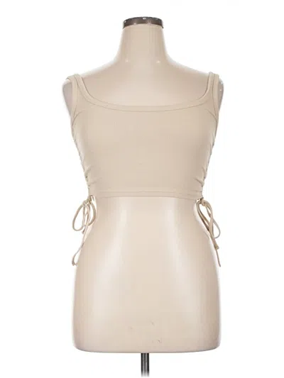 Pre-owned Pull & Bear Tube Top Tan Strapless Neckline Tops