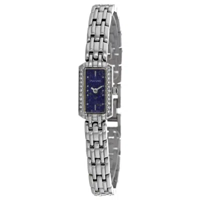 Pulsar Classic Quartz Blue Dial Ladies Watch Pex541 In Metallic