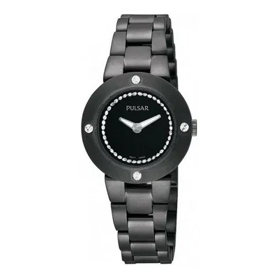 Pulsar Black Stainless Steel Watch