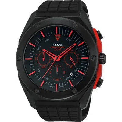 Pulsar Rubber Men's Watch In Black