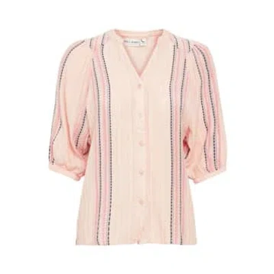 Pulz Jeans Pzeliza Pink Striped Shirt