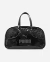 Puma 1976 Grip Patent-leather Top-handle Holdall In Black