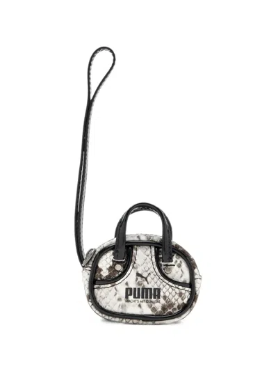 Puma 1976 Grip Bag Snakeskin-effect Bag Charm In Pink