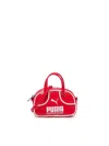Puma 1976 Micro 1l Grip Patent-leather Top-handle Bag In Red