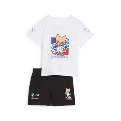 Puma Babies' 2-piece Bmw M Motorsport Toddlers' Short Sleeves Set In White