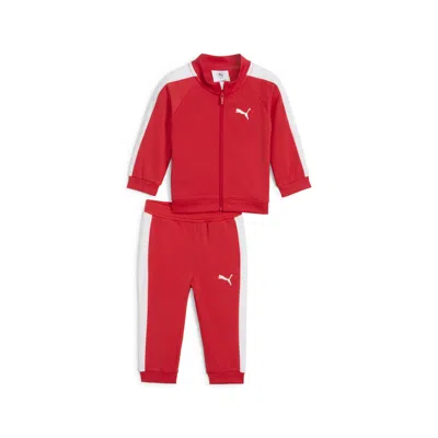 Puma Babies' 2-piece Minicats T7 Toddlers' Jacket Set Shoes In Red