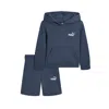 Puma 2-piece Toddlers' Fleece Hoodie And Shorts Set In Blue
