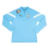 Puma 2022-23 Manchester City  1/4 Zip Training Fleece Top 'sky Blue'