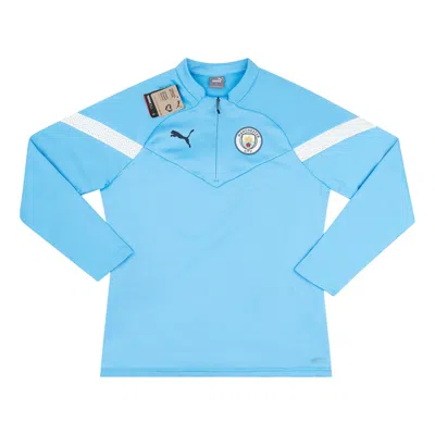 Puma 2022-23 Manchester City  1/4 Zip Training Fleece Top 'sky Blue'