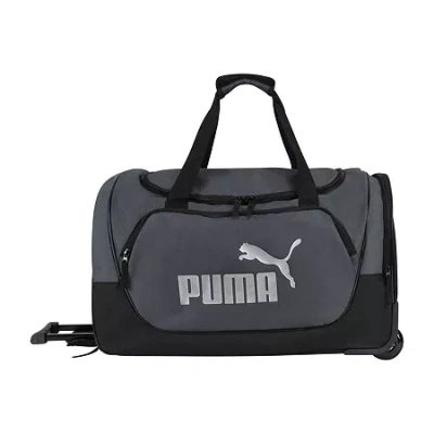 Puma 22" Wanderer Rolling Duffel Bag In Gray