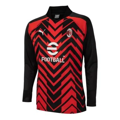 Puma 23-24 Ac Milan Pre-match Knit Jersey 'red Black White'
