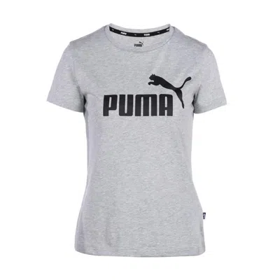 Puma 24夏季新款女子运动休闲圆领t恤短袖logo Tee In White