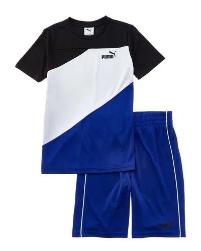 Puma 2pc Interlock T-shirt & Short Set In Multi