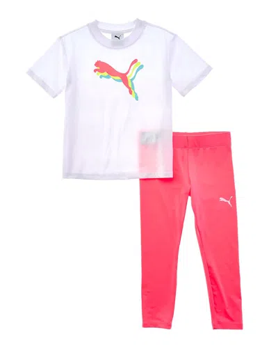 Puma Kids'  2pc Jersey T-shirt & Legging Set In Multi