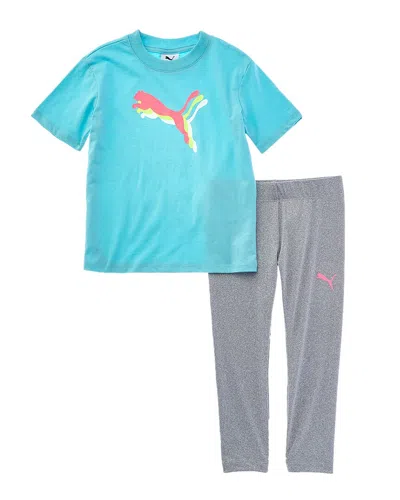 Puma Kids'  2pc Jersey T-shirt & Legging Set In Multi
