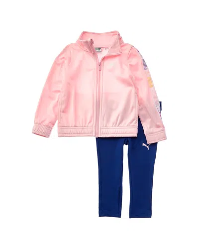 Puma Kids'  2pc Tricot Jacket & Pant Set In Pink