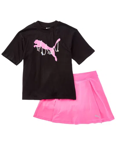 Puma Kids'  2pc T-shirt & Short Set In Black