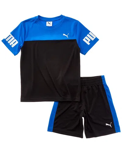 Puma 2pc T-shirt & Short Set In Black
