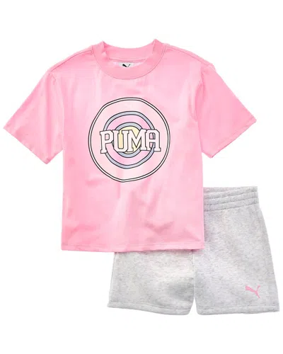 Puma Kids'  2pc T-shirt & Short Set In Pink