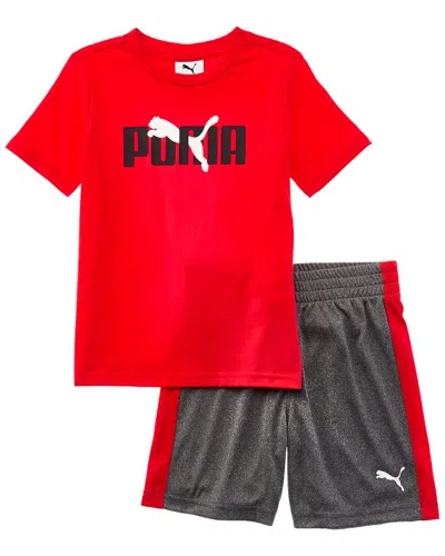 Puma Kids'  2pc T-shirt & Short Set In Red