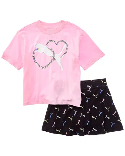 Puma Kids'  2pc T-shirt & Skort Set In Pink