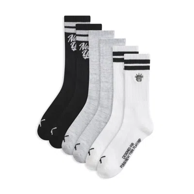 Puma 3 Pack Mens 1/2 Terry Crew Men Socks In Multi