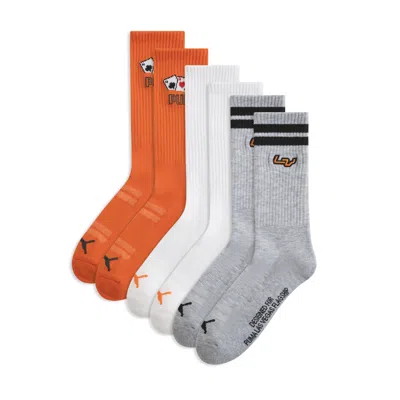 Puma 3 Pack Mens 1/2 Terry Crew Men Socks In Multi