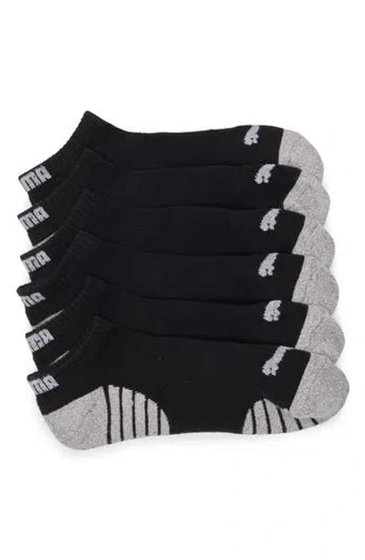 Puma 3-pack Terry Low Cut Length Socks In Black Grey
