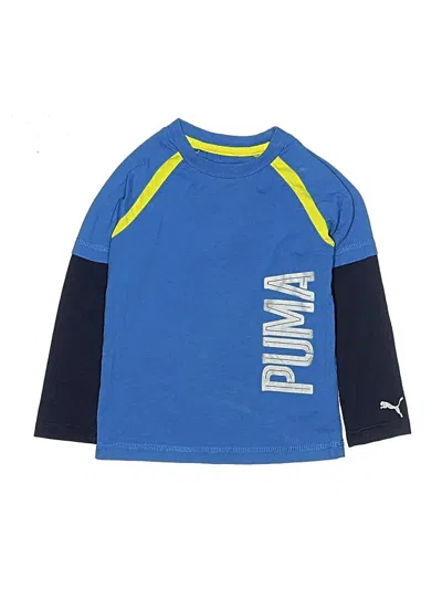 Pre-owned Puma Kids' 3/4 Sleeve T-shirt In Blue