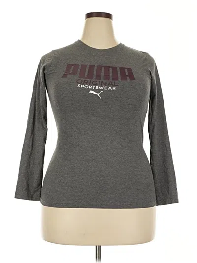 Pre-owned Puma 3/4 Sleeve T-shirt In Gray