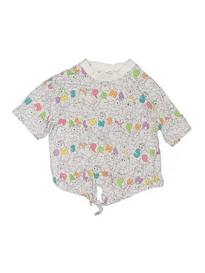 Pre-owned Puma Kids' 3/4 Sleeve T-shirt In Ivory