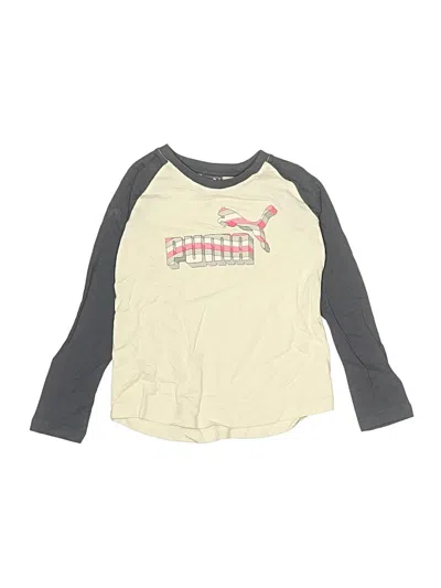 Pre-owned Puma Kids' 3/4 Sleeve T-shirt In Ivory