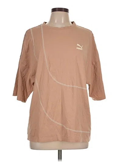 Pre-owned Puma 3/4 Sleeve T-shirt In Tan