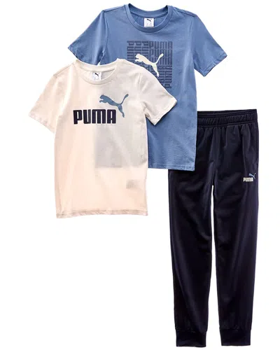 Puma Kids'  3pc Jersey T-shirt & Tricot Jogger Set In Multi