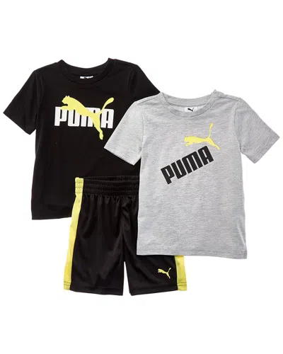 Puma Kids'  3pc T-shirt & Short Set In Black