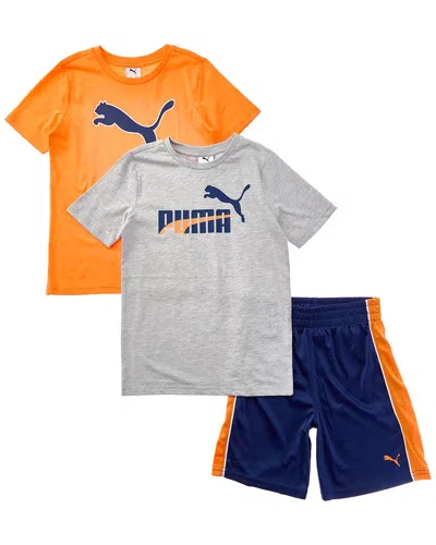 Puma Kids'  3pc T-shirt & Short Set In Blue