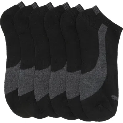 Puma 6-pack 1/2 Terry Low Cut Socks In Black