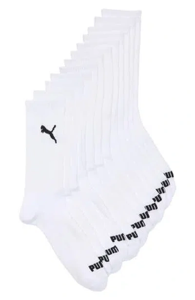 Puma 6-pack Sport Terry Crew Socks In Multi
