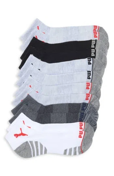 Puma 6-pack Terry Quarter Length Socks In Multi