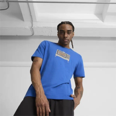 Puma 8 Bit Graphic Men's T-shirt In Cobalt Glaze