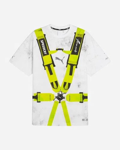Puma A$ap Rocky Seatbelt T-shirt White / Lime Pow In Yellow