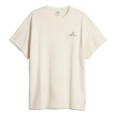 Puma Above The Clouds Basketball Tee 'alpine Snow' In Neutral
