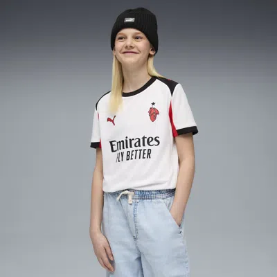 Puma Kids' Ac Milan 25/26 Replica Away Jersey Youth In White