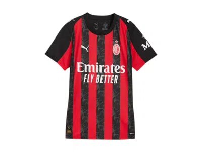 Pre-owned Puma Ac Milan '25/'26 Women's Home Replica Jersey In For All Time Red/black