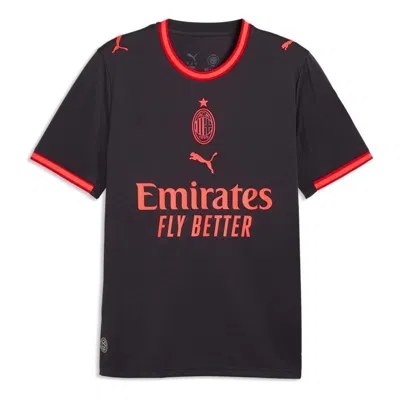 Puma Ac Milan 26/27 Third Jersey 'flat Dark Gray Glowing Red' In Black