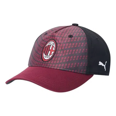 Puma Ac Milan Football Core Cap 'red Black' In Burgundy