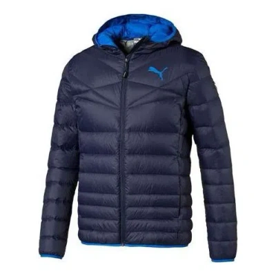 Puma Active Down Jacket 'black Blue'