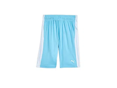 Puma Active Essentials Interlock Form Stripe Shorts (big Kid) Boy's Shorts Pacific Blue : Sm (8 Big Kid),