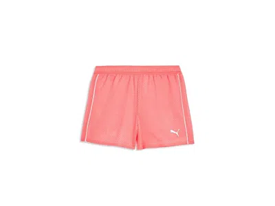 Puma Active Essentials Mesh Shorts (big Kid) Girl's Shorts Hyper Pink: Md (10-12 Big Kid) 3 In Red